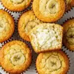 freshly baked cottage cheese banana muffins