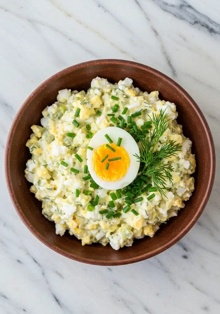 High-Protein Cottage Cheese Egg Salad with fresh dill