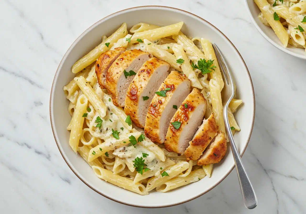 Garlic Parmesan Chicken Pasta recipe