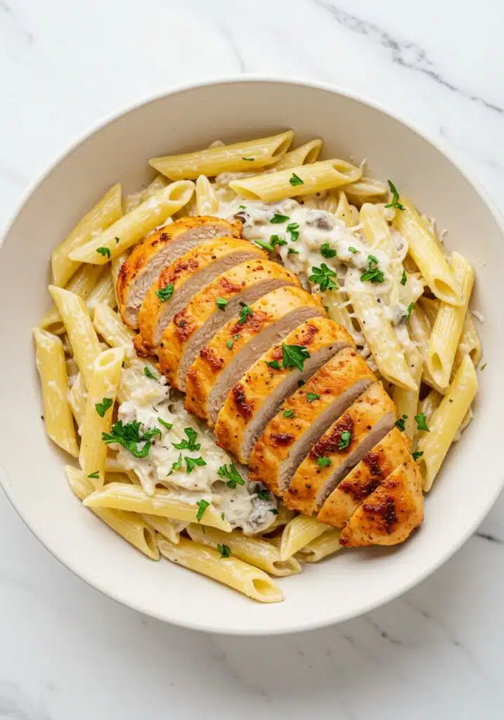 creamy Garlic Parmesan Chicken Pasta