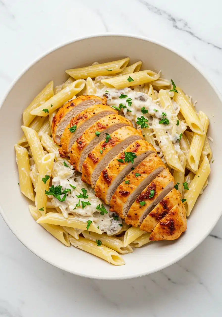 creamy Garlic Parmesan Chicken Pasta