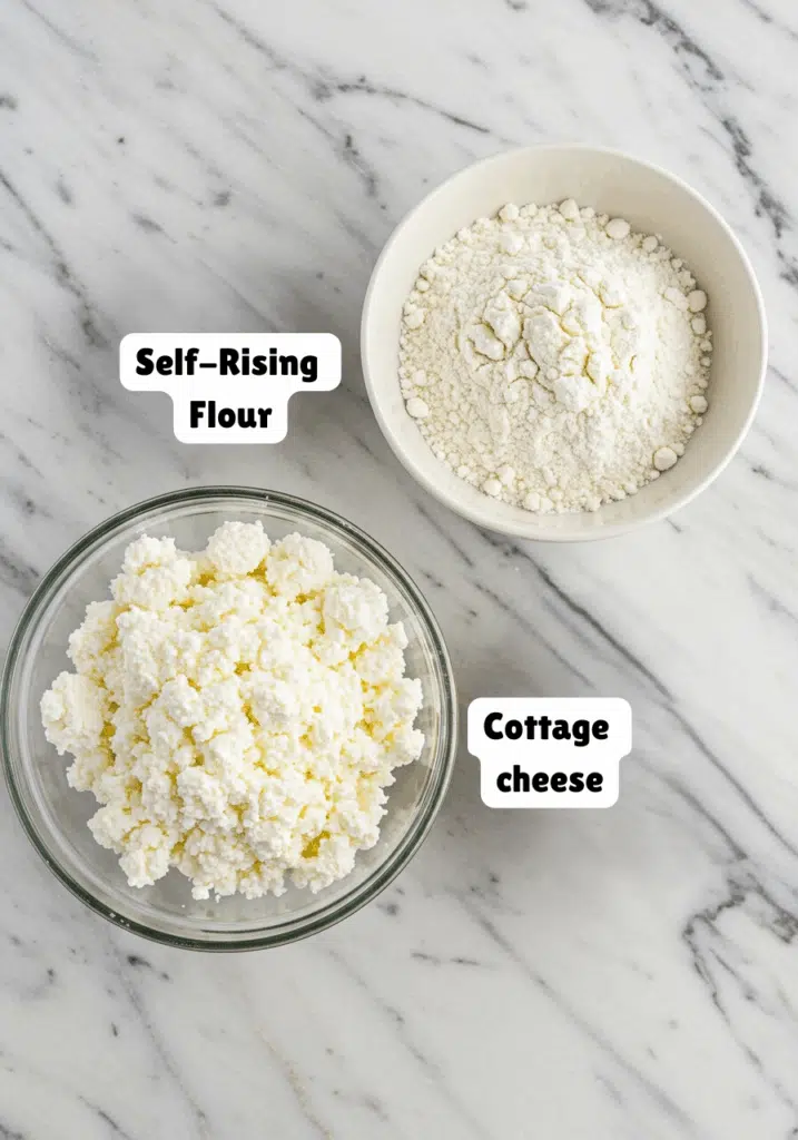 ingredients for cottage cheese bagels