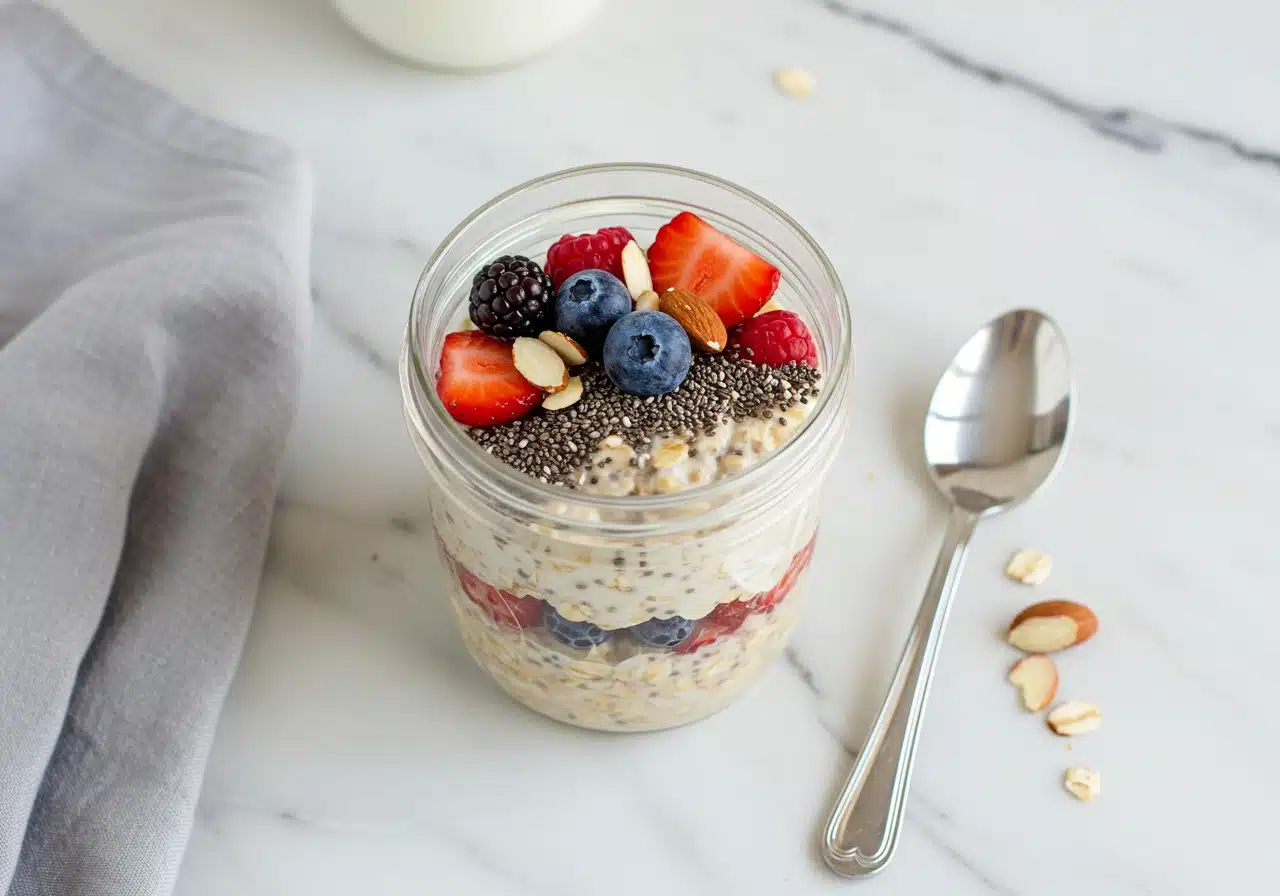 High-Protein Overnight Oats (No Protein Powder)