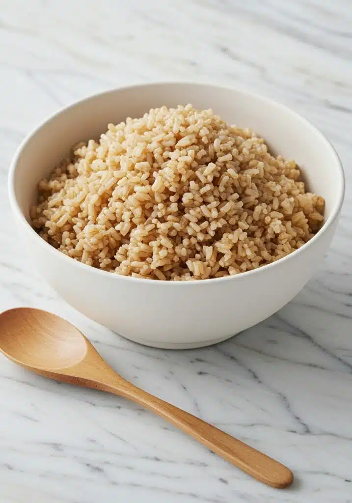 Cooked brown rice