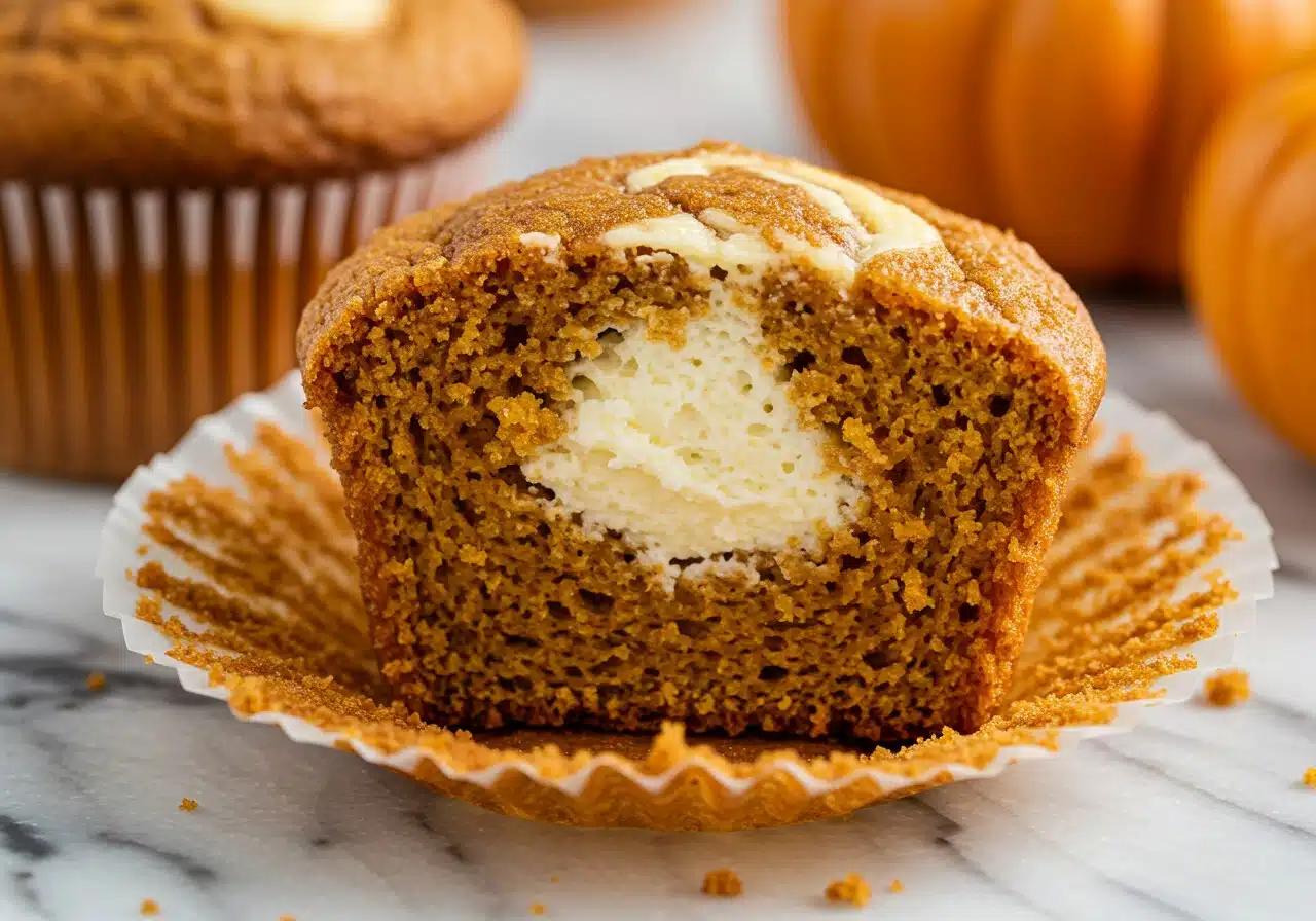 Irresistible Pumpkin Cream Cheese Swirl Muffins
