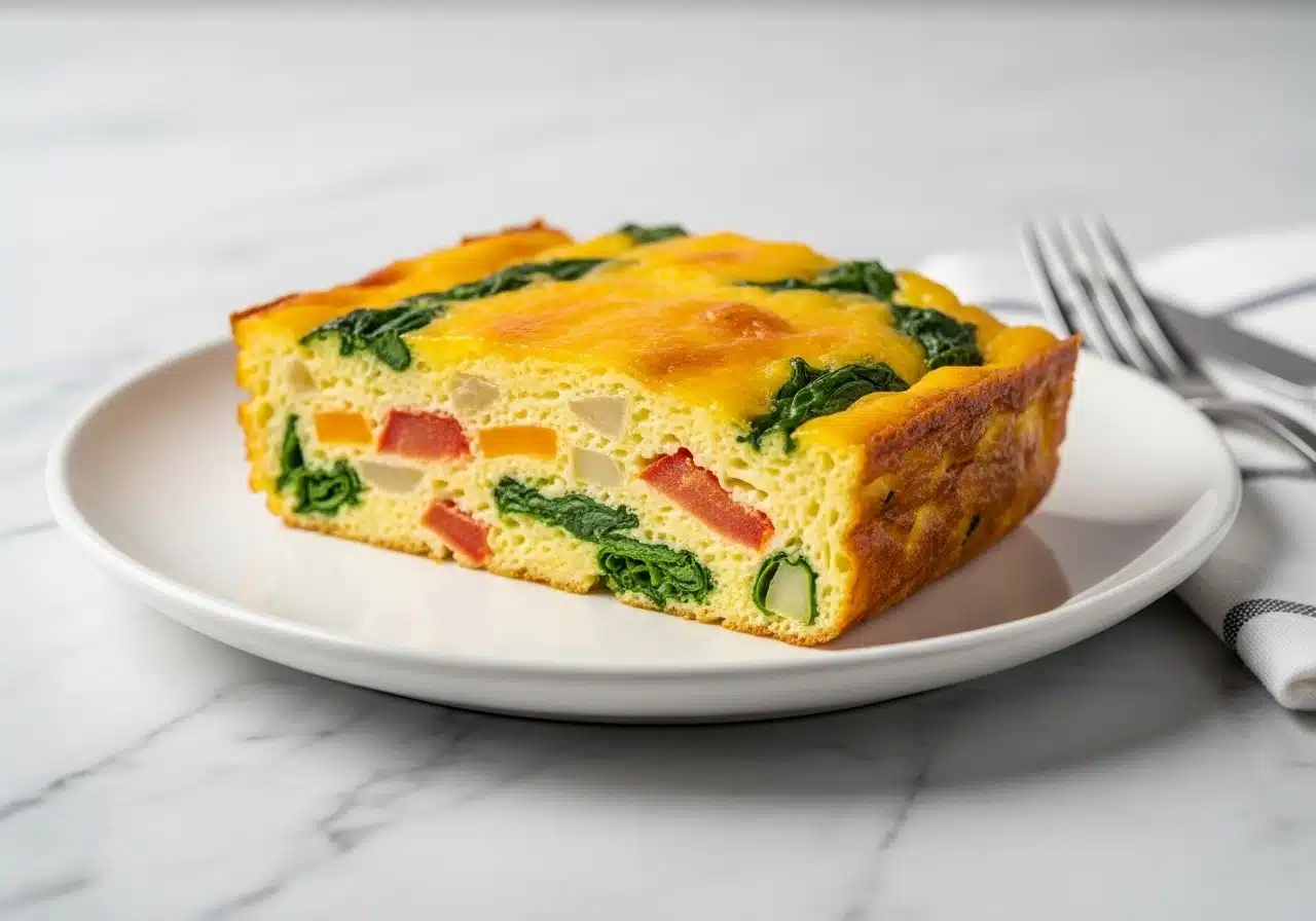 a serving of Cottage Cheese Egg Bak