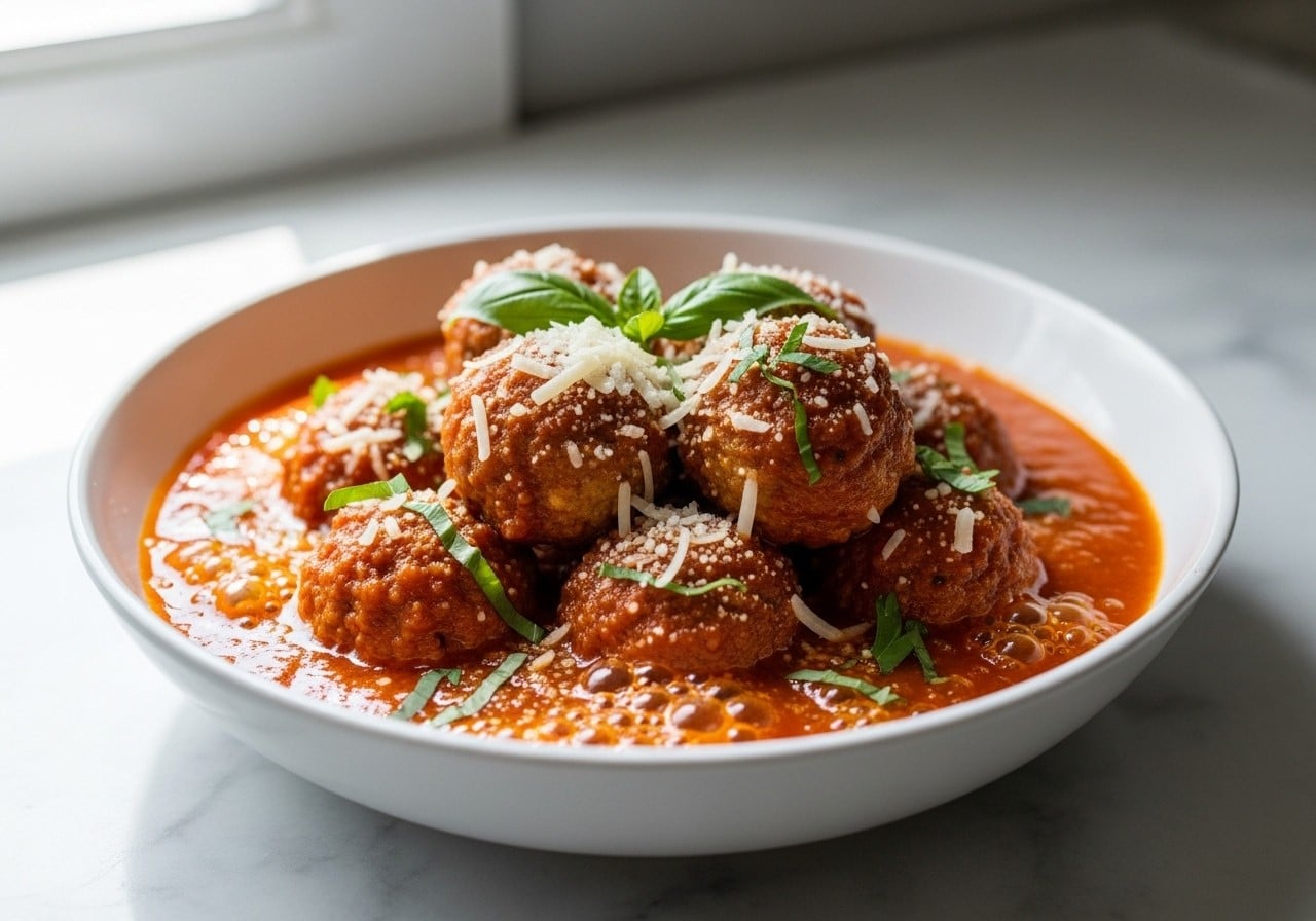 high-protein ricotta meatballs