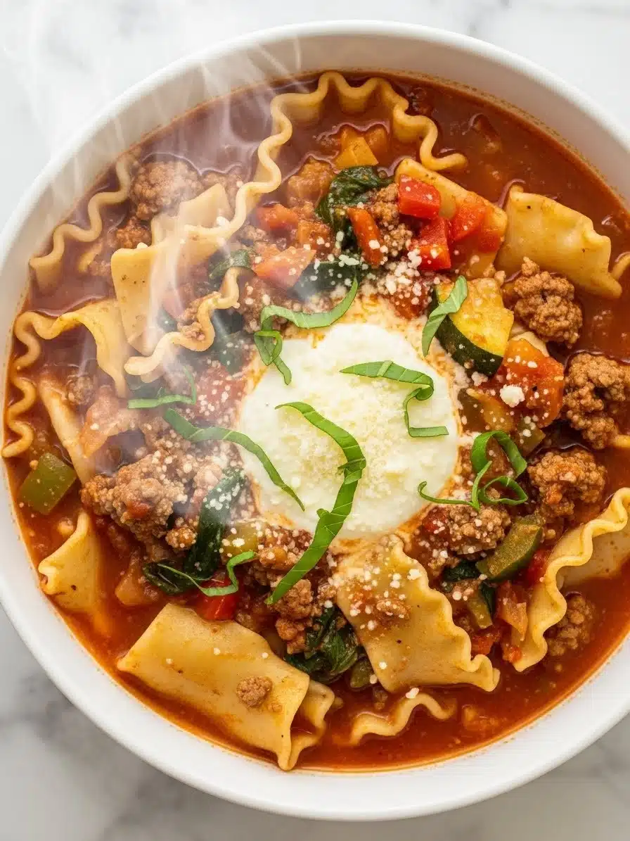 High Protein Lasagna Soup